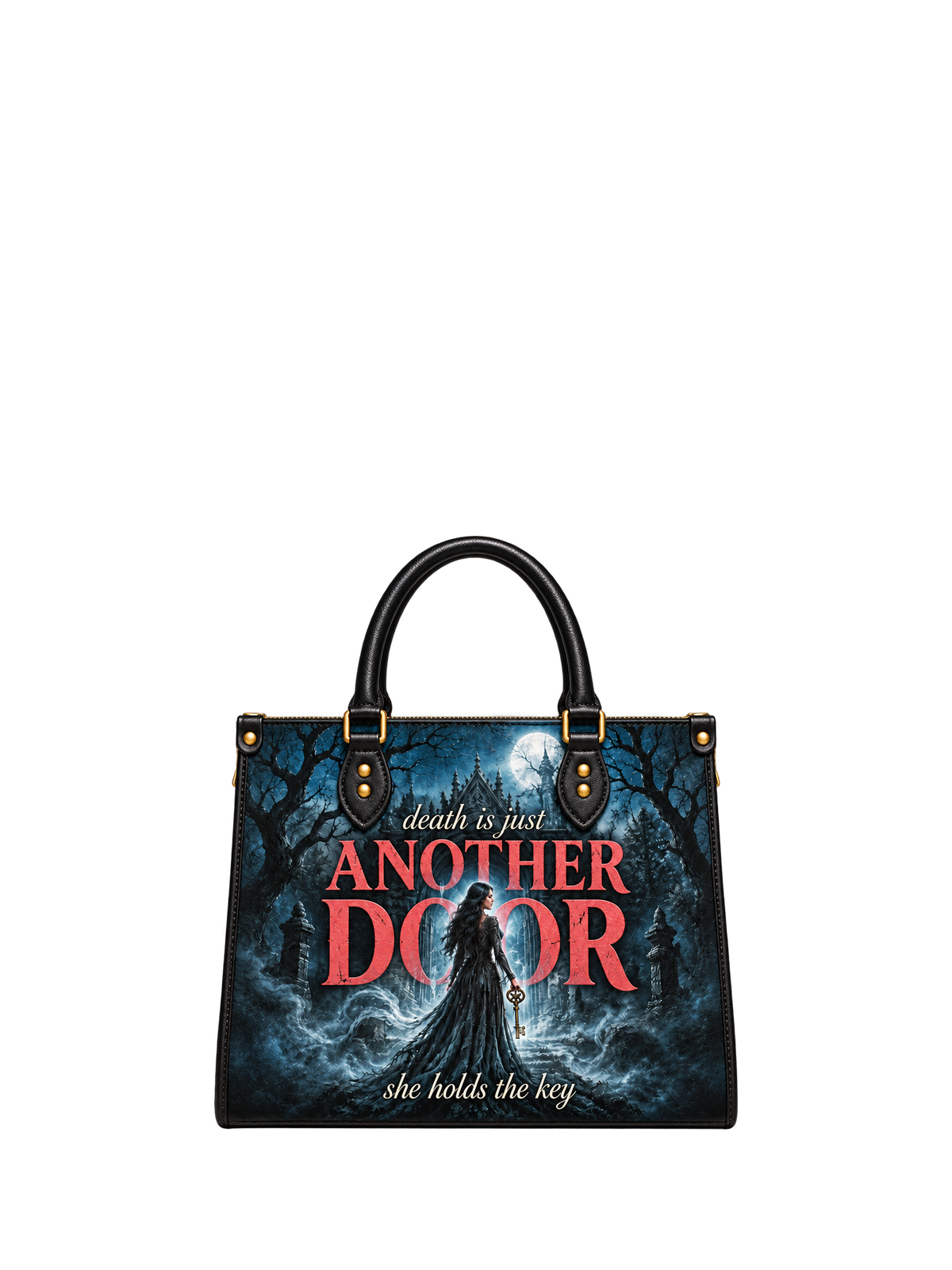 "Death Is Just Another Door" Necromancer Leather Handbag
