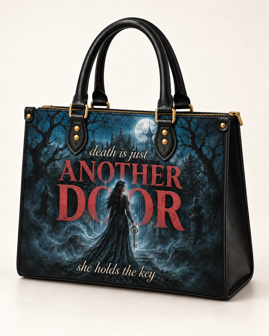 "Death Is Just Another Door" Necromancer Leather Handbag