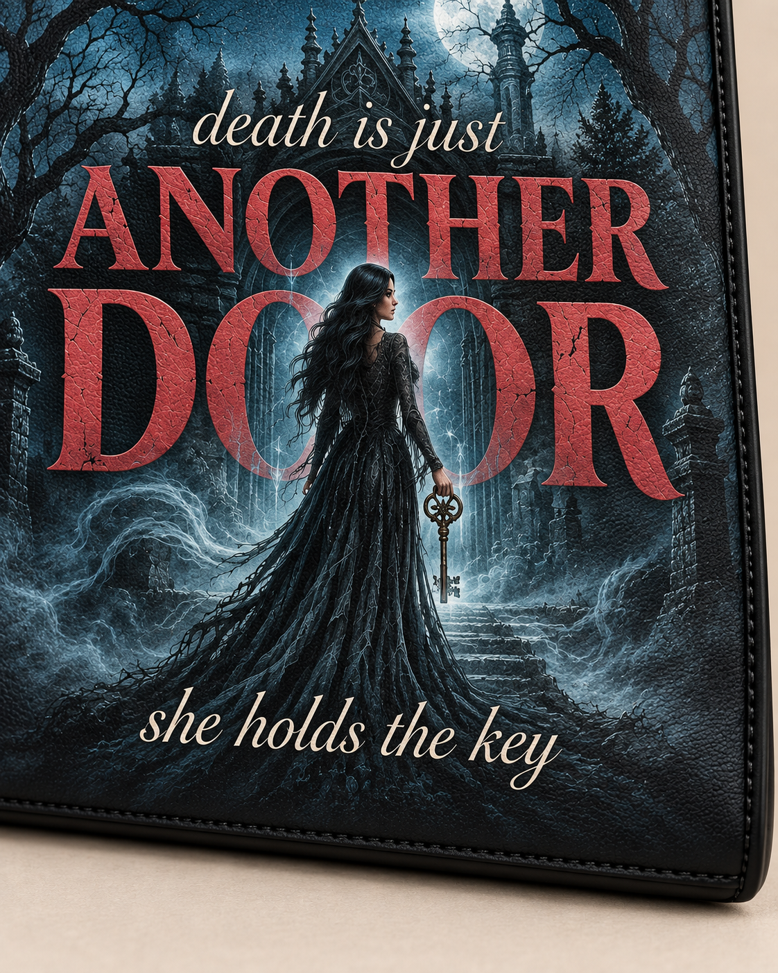 "Death Is Just Another Door" Necromancer Leather Handbag