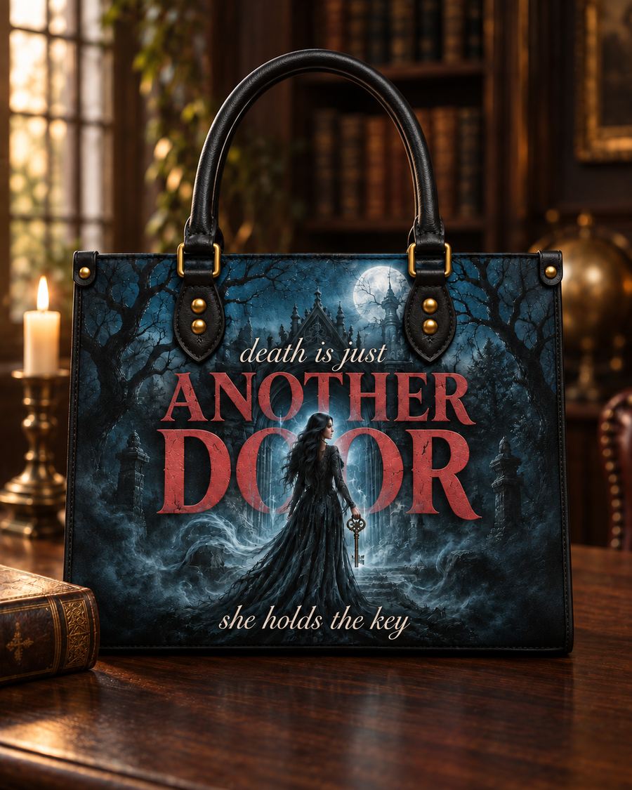 "Death Is Just Another Door" Necromancer Leather Handbag