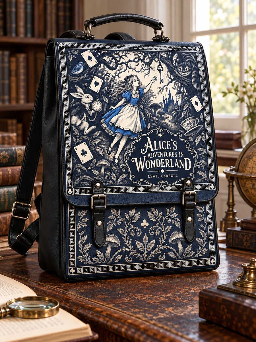 "Down the Rabbit Hole" Leather Backpack