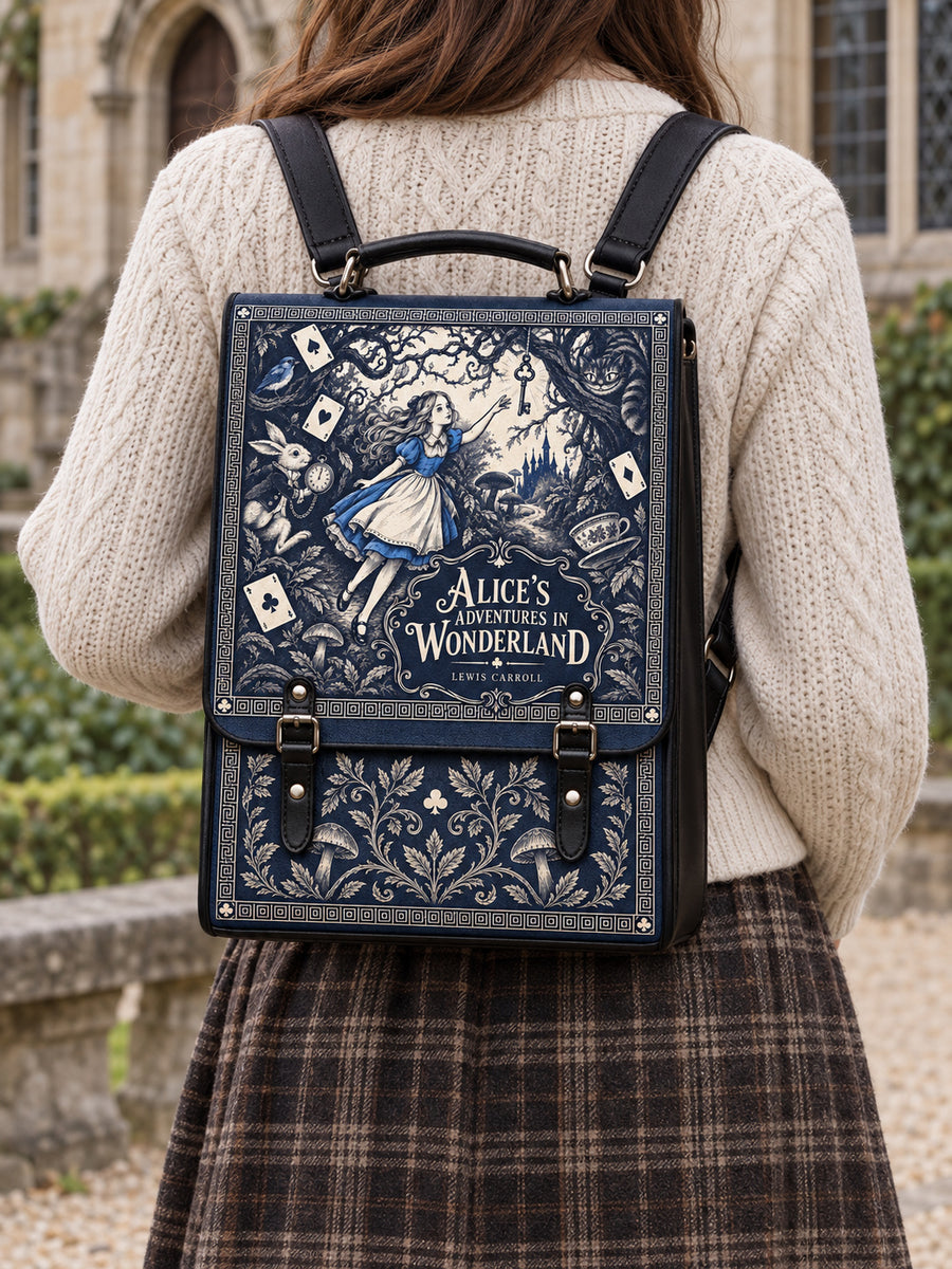 "Down the Rabbit Hole" Leather Backpack