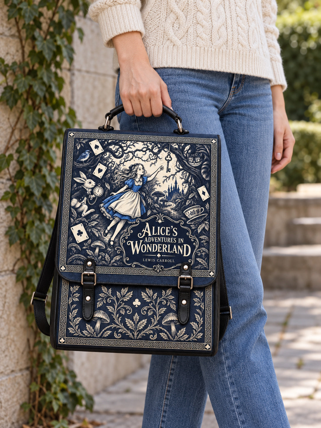 "Down the Rabbit Hole" Leather Backpack