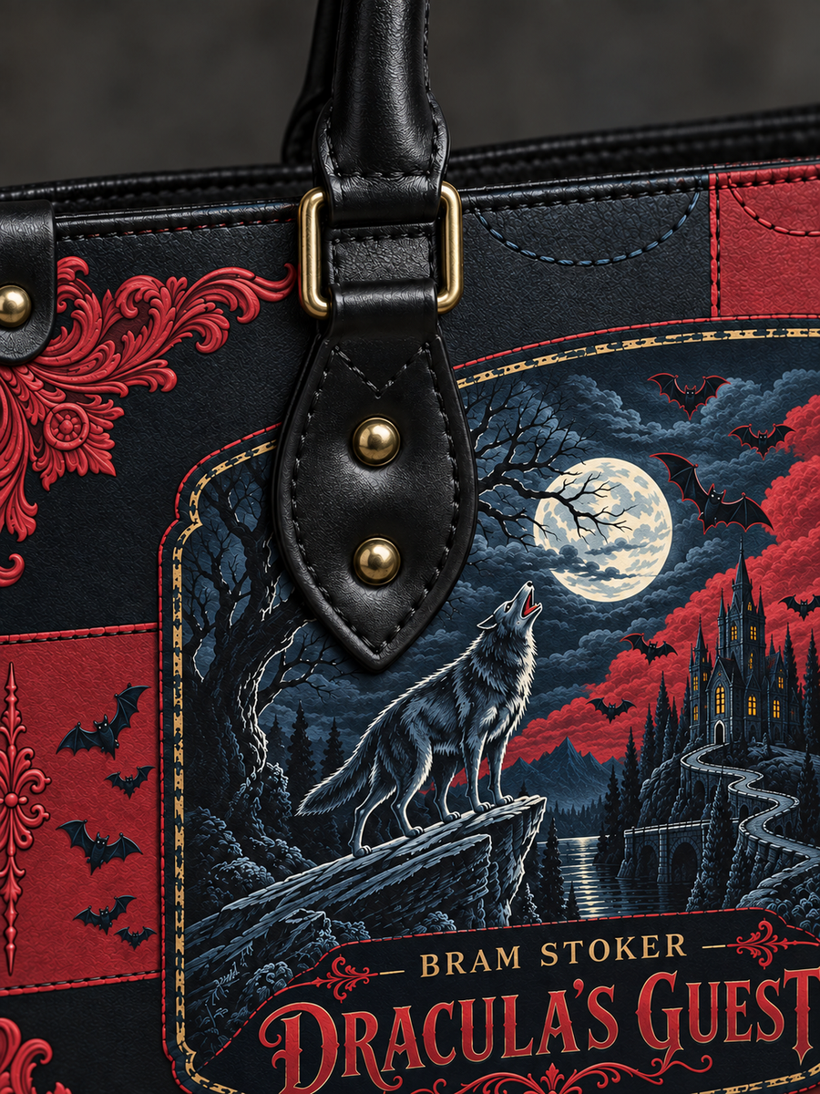 "Dracula's Guest" - Black Interior - Leather Handbag