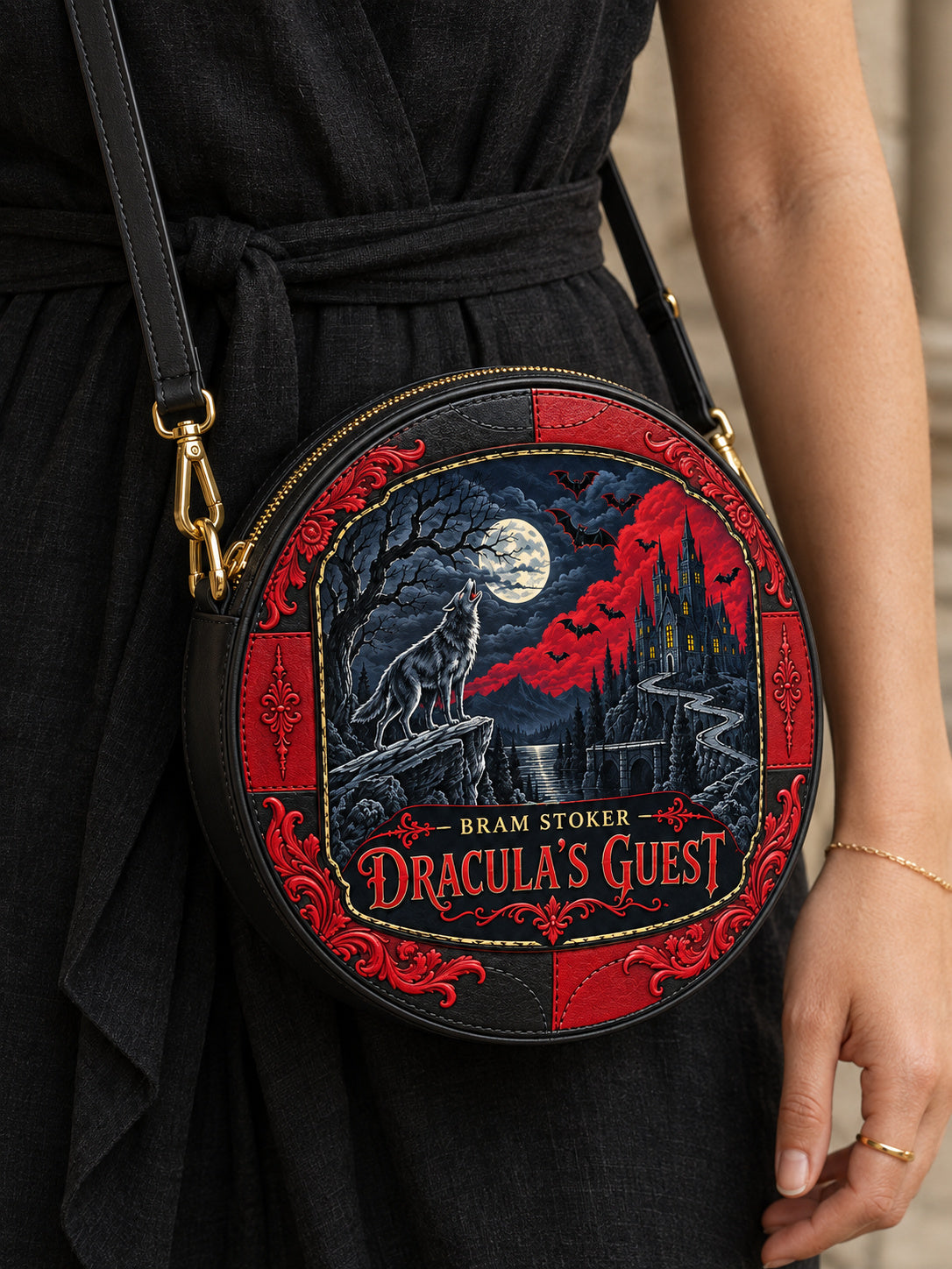 "Dracula's Guest" Circle Crossbody Bag