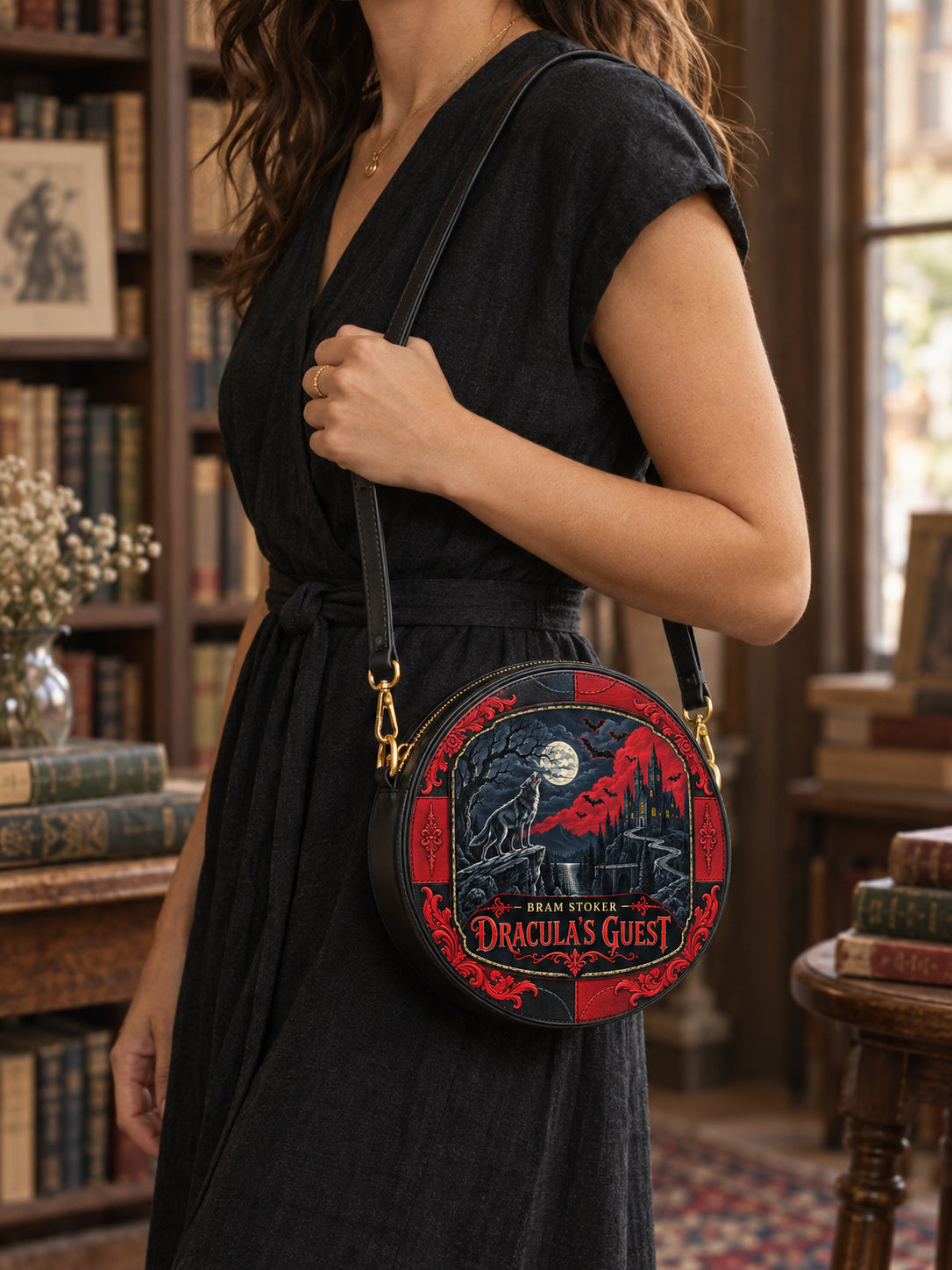 "Dracula's Guest" Circle Crossbody Bag