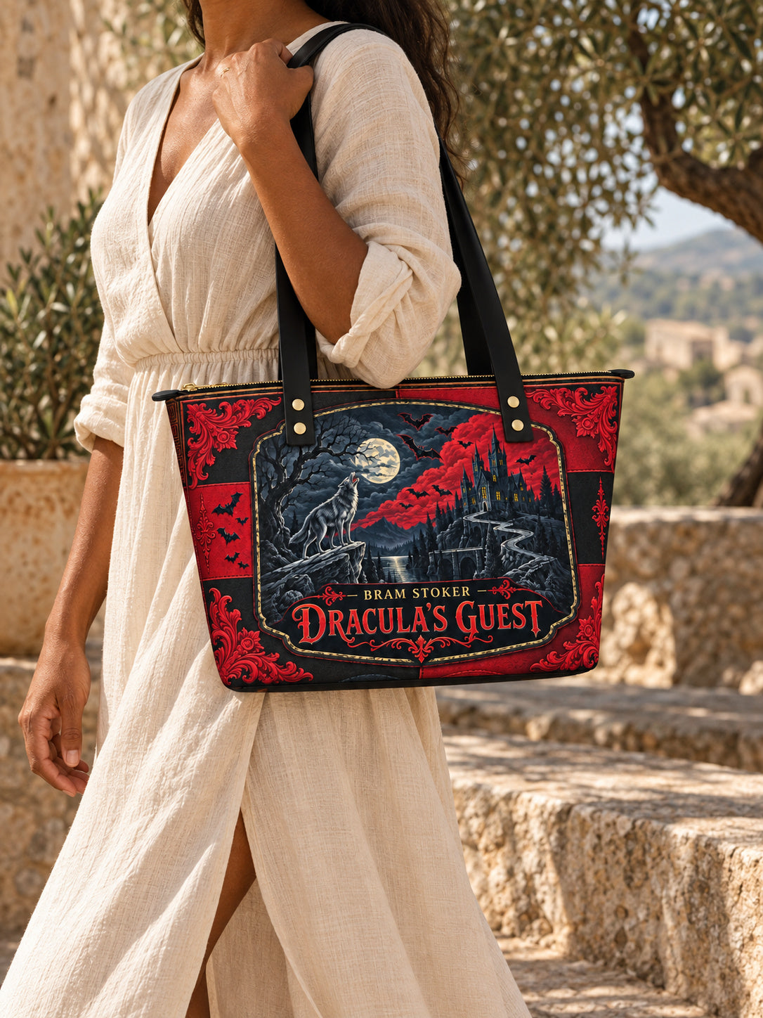 "Dracula's Guest" Leather Tote Bag