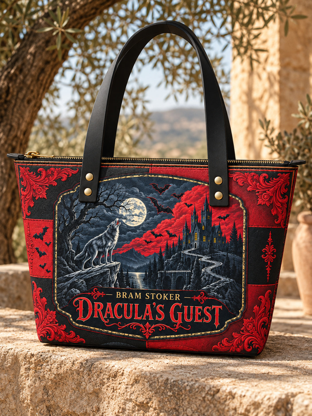 "Dracula's Guest" Leather Tote Bag