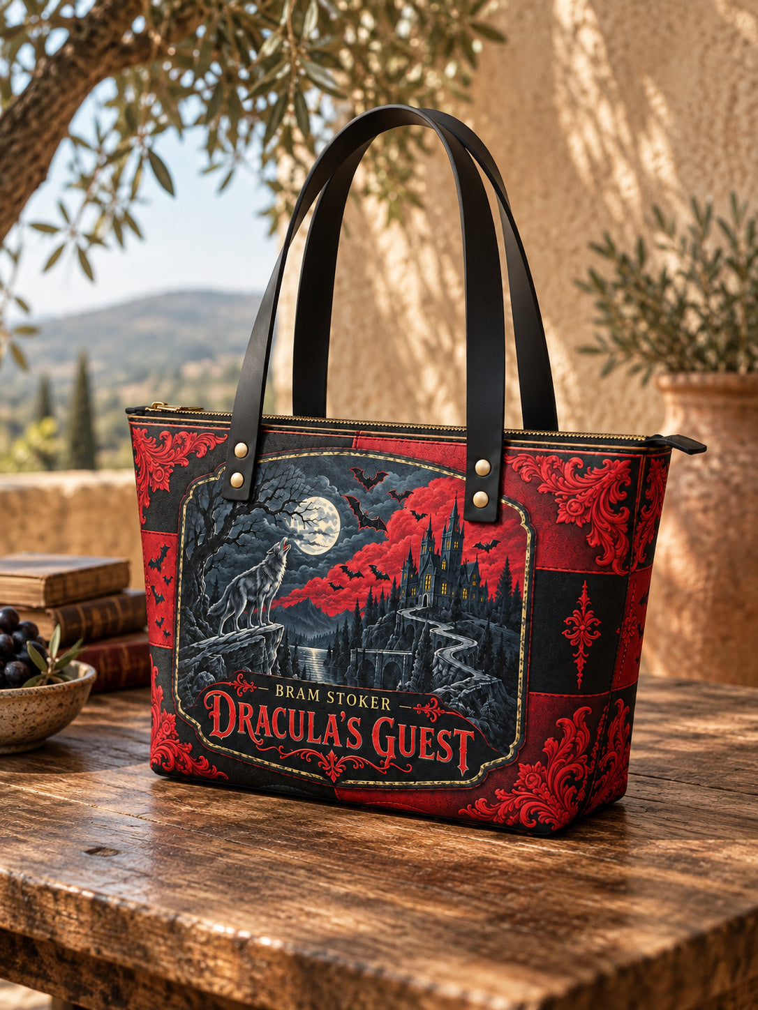 "Dracula's Guest" Leather Tote Bag