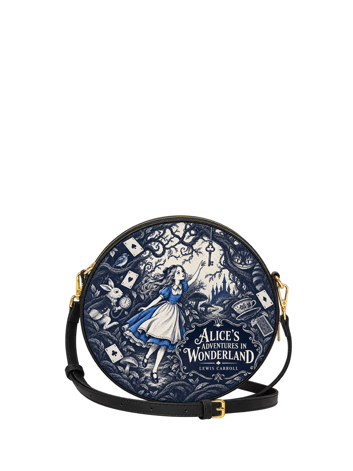 "Down The Rabbit Hole" Circle Crossbody Bag