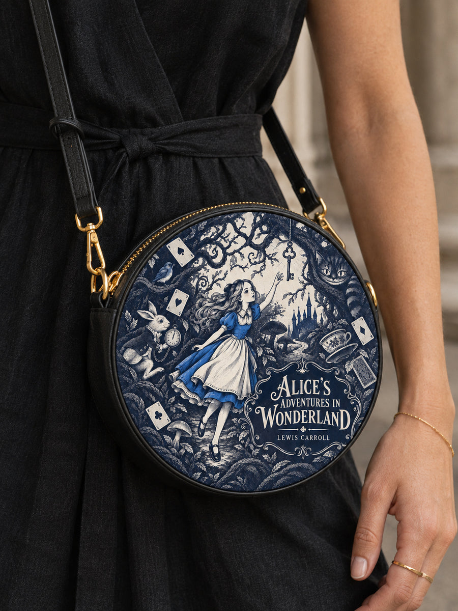 "Down The Rabbit Hole" Circle Crossbody Bag