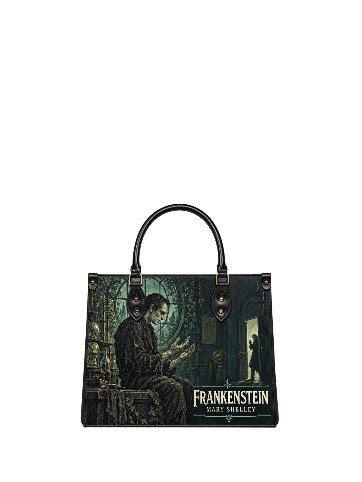 "Frankenstein" Mortuary Moss Leather Handbag