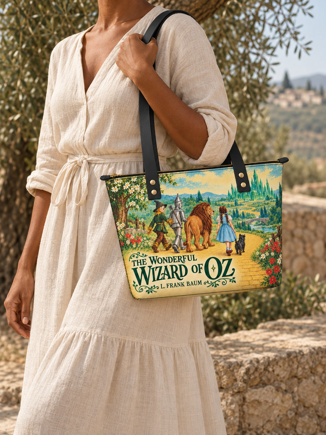 "Emerald City Dream" Leather Tote Bag