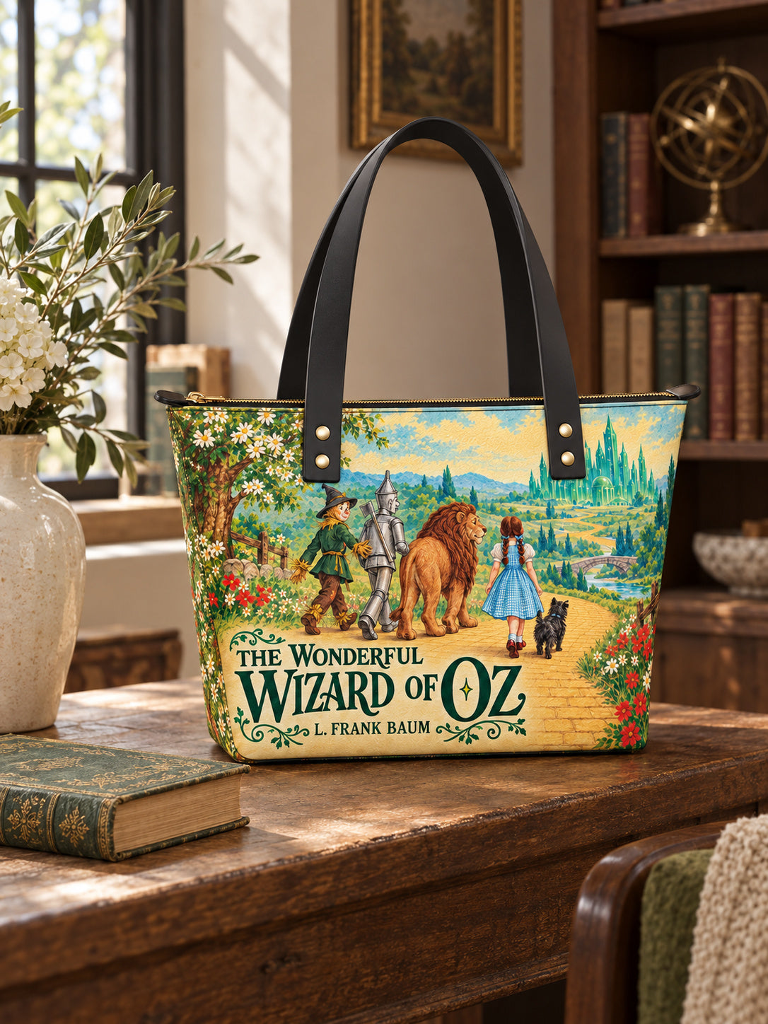 "Emerald City Dream" Leather Tote Bag