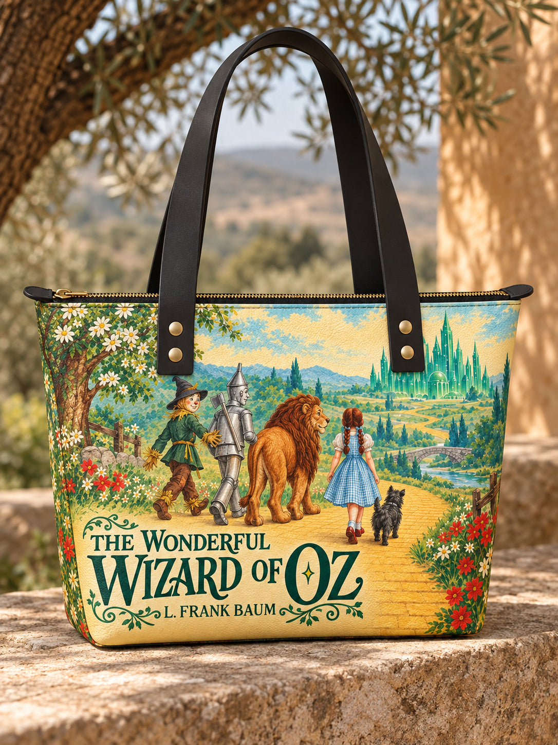"Emerald City Dream" Leather Tote Bag