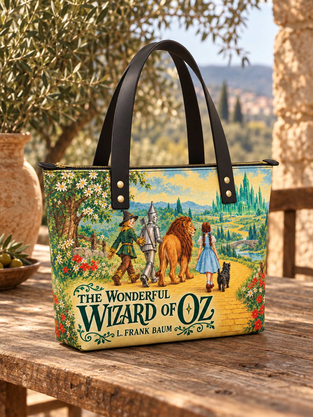 "Emerald City Dream" Leather Tote Bag