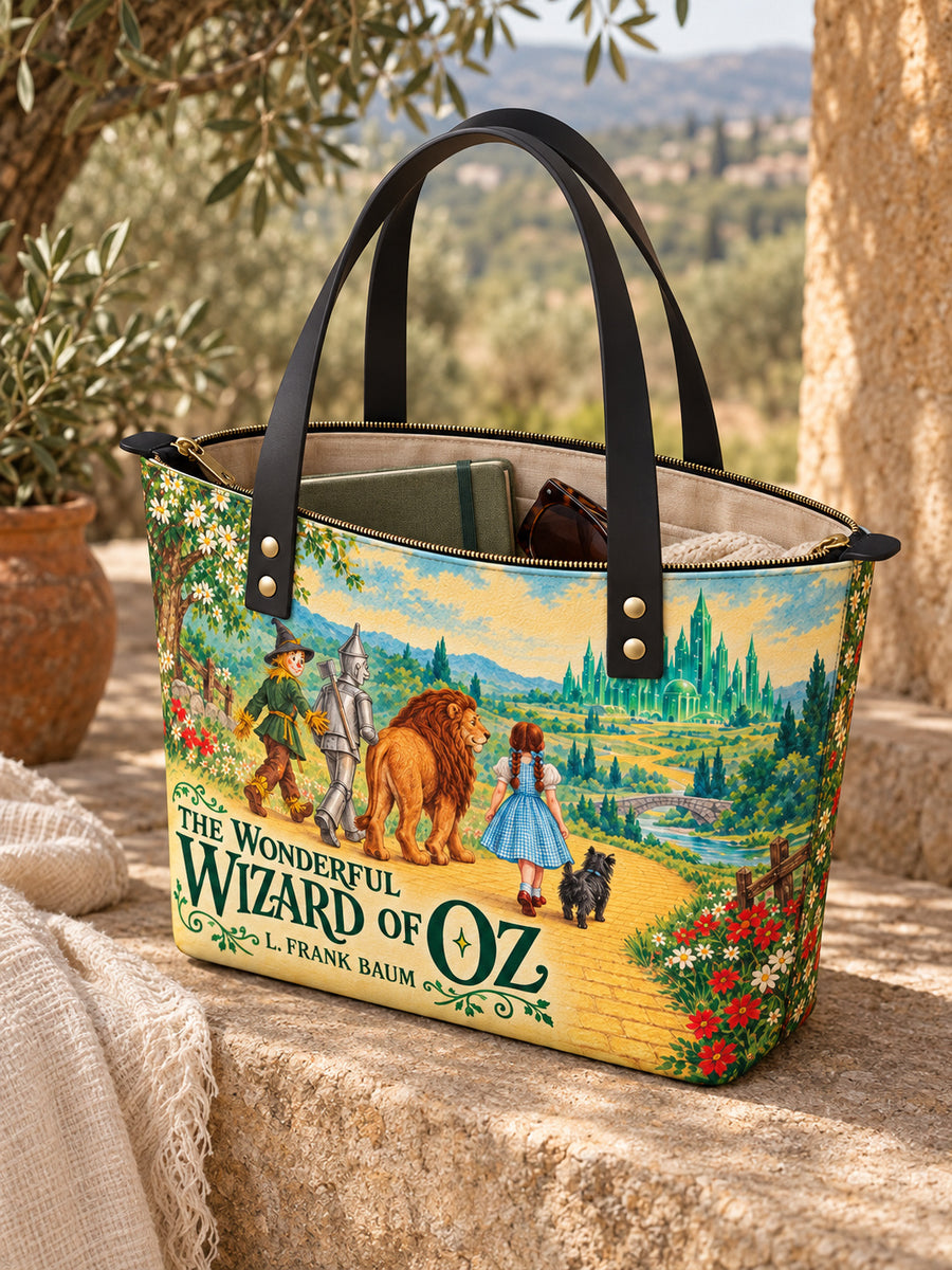 "Emerald City Dream" Leather Tote Bag