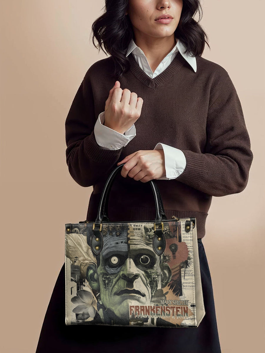 "Frankenstein" Old Parchment Leather Handbag