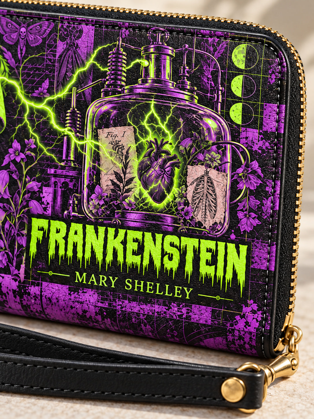 "Frankenstein" Lablight Violet Wallet