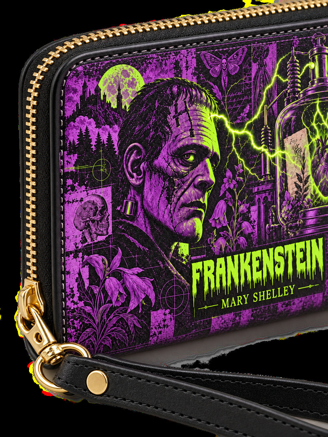 "Frankenstein" Lablight Violet Wallet