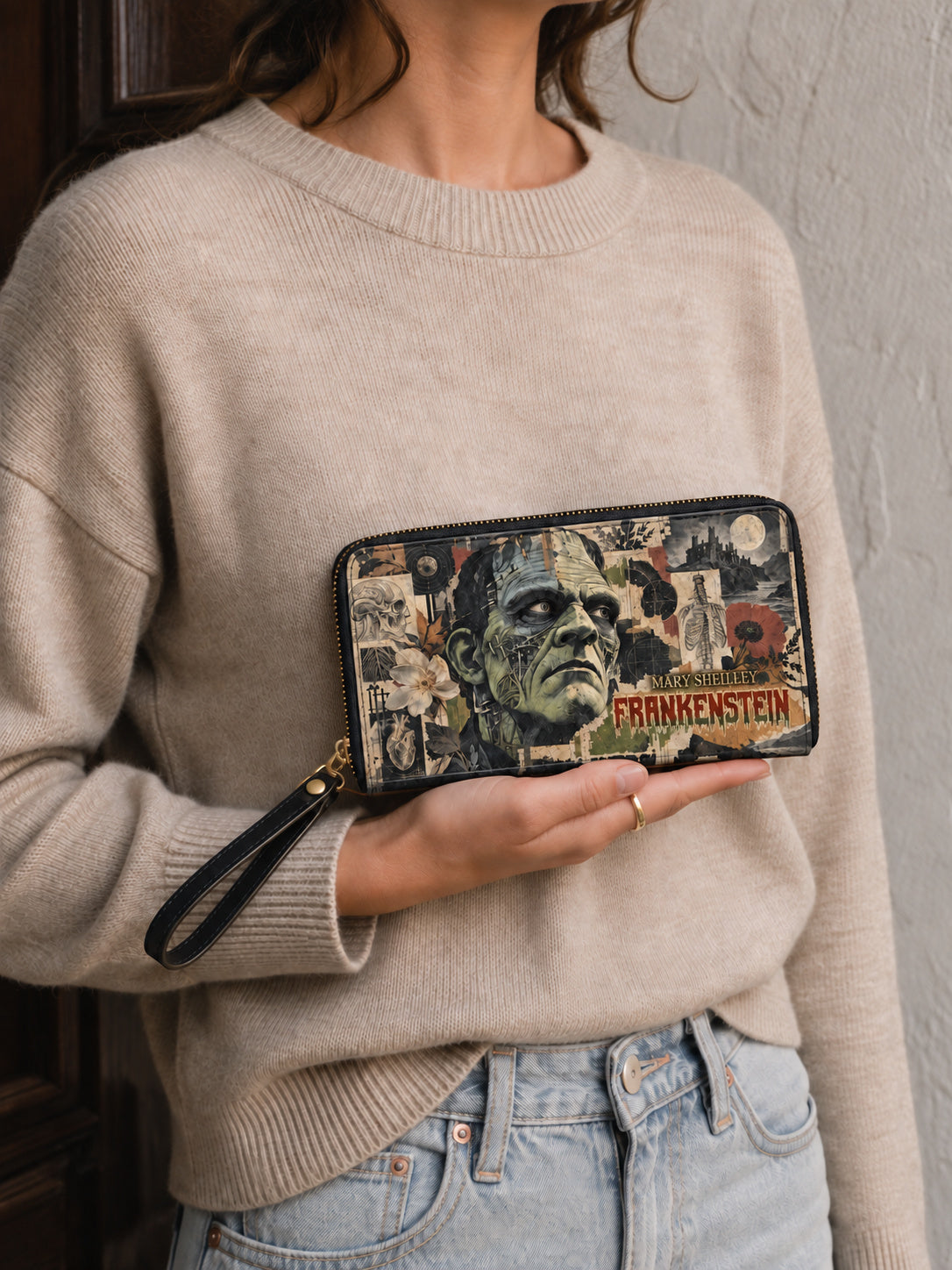 "Frankenstein" Old Parchment Wallet