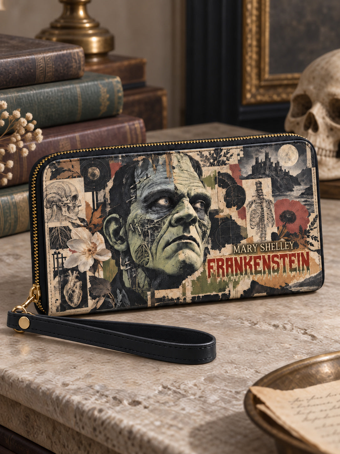 "Frankenstein" Old Parchment Wallet