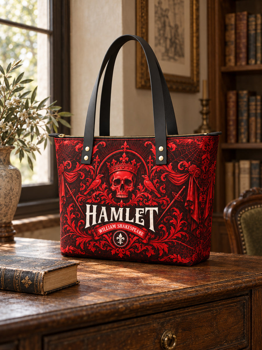 "Hamlet" The Red Room Leather Tote Bag