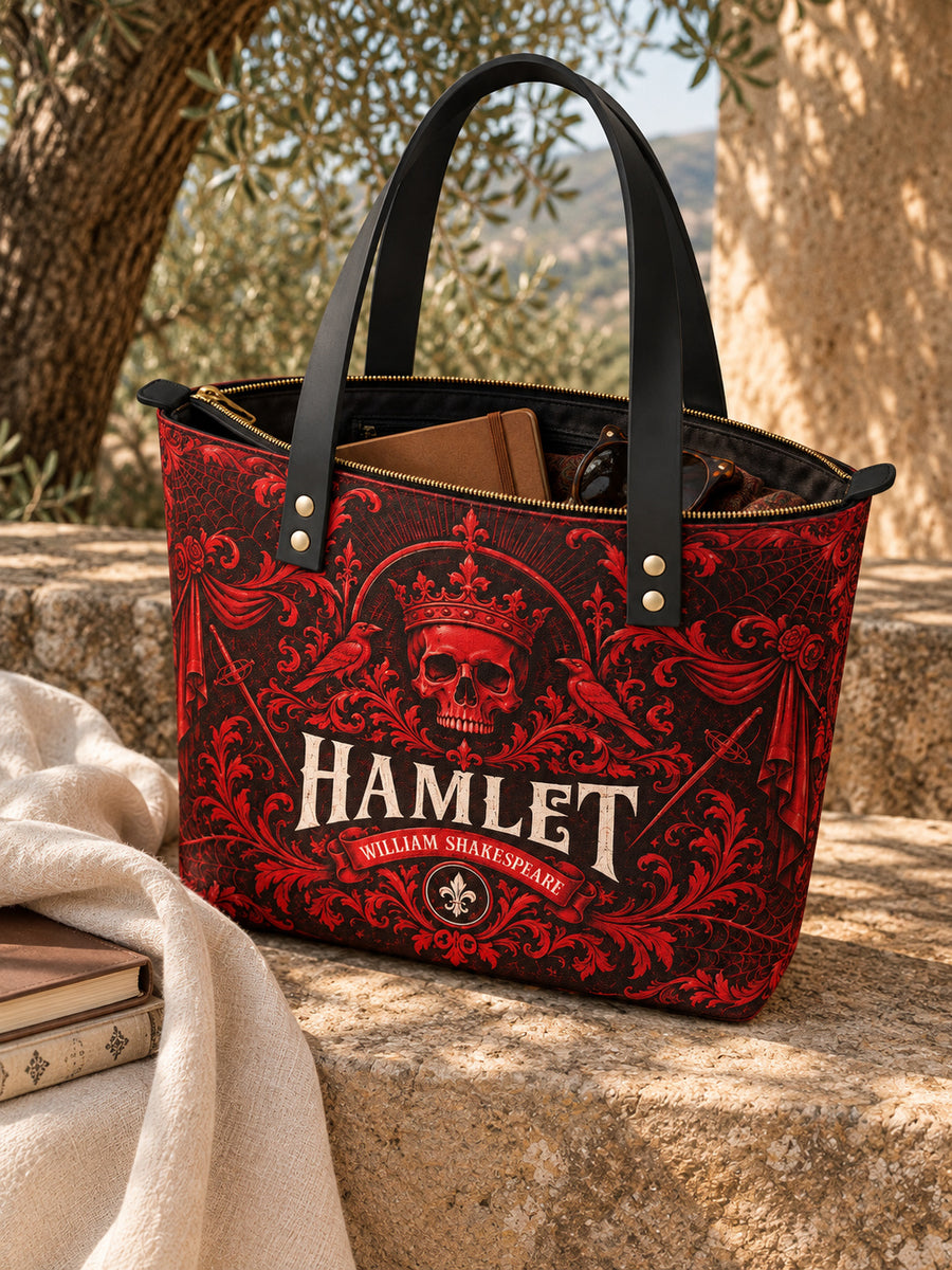 "Hamlet" The Red Room Leather Tote Bag