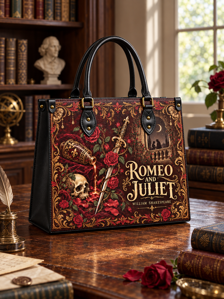 "Romeo And Juliet" Poison Rose Leather Handbag
