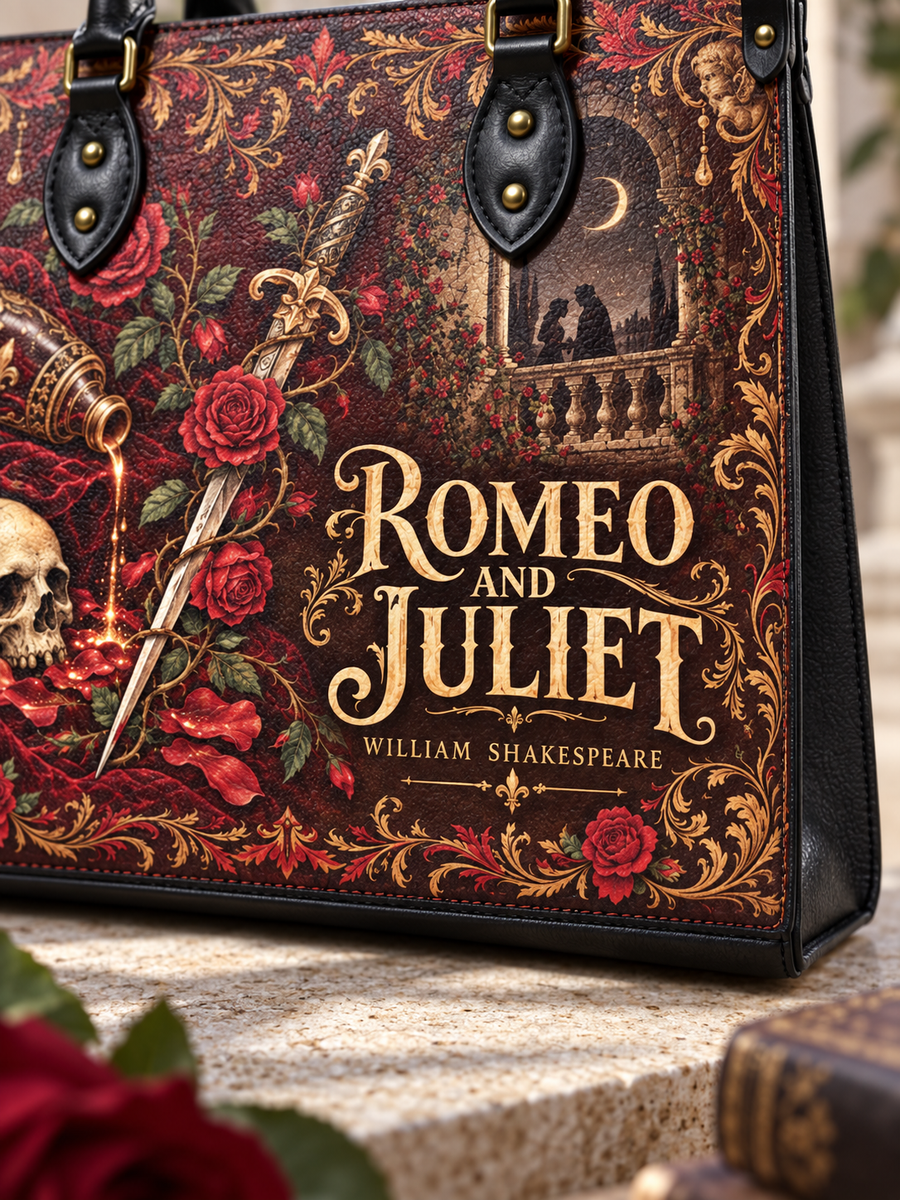 "Romeo And Juliet" Poison Rose Leather Handbag