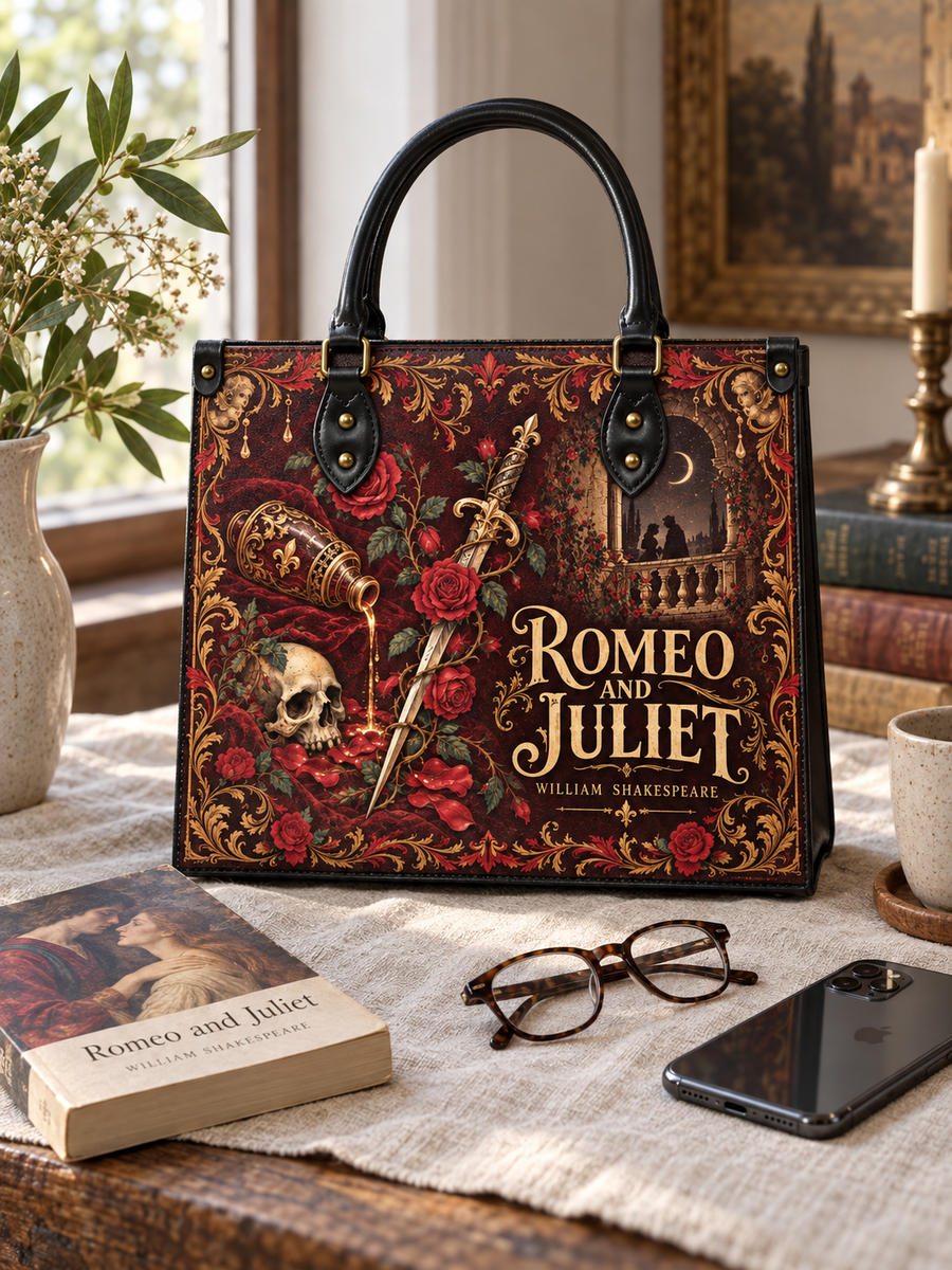 "Romeo And Juliet" Poison Rose Leather Handbag