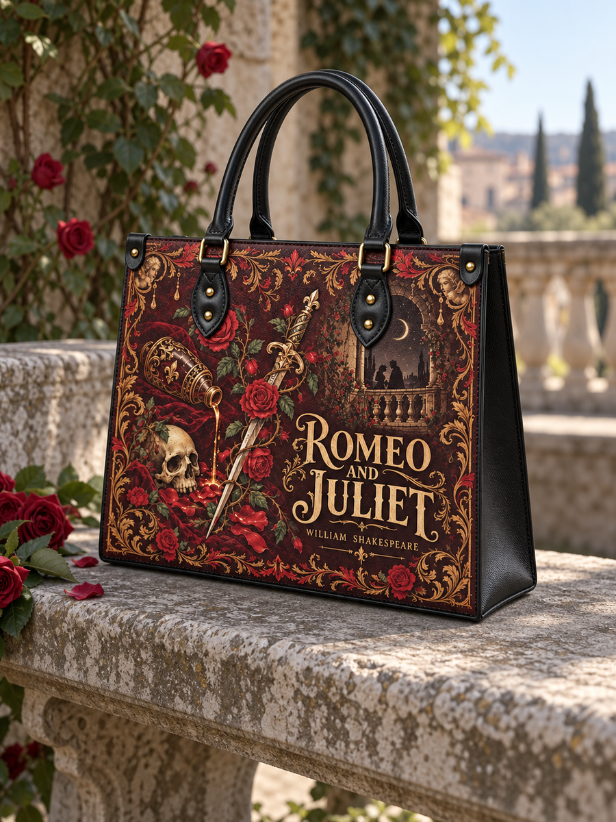 "Romeo And Juliet" Poison Rose Leather Handbag