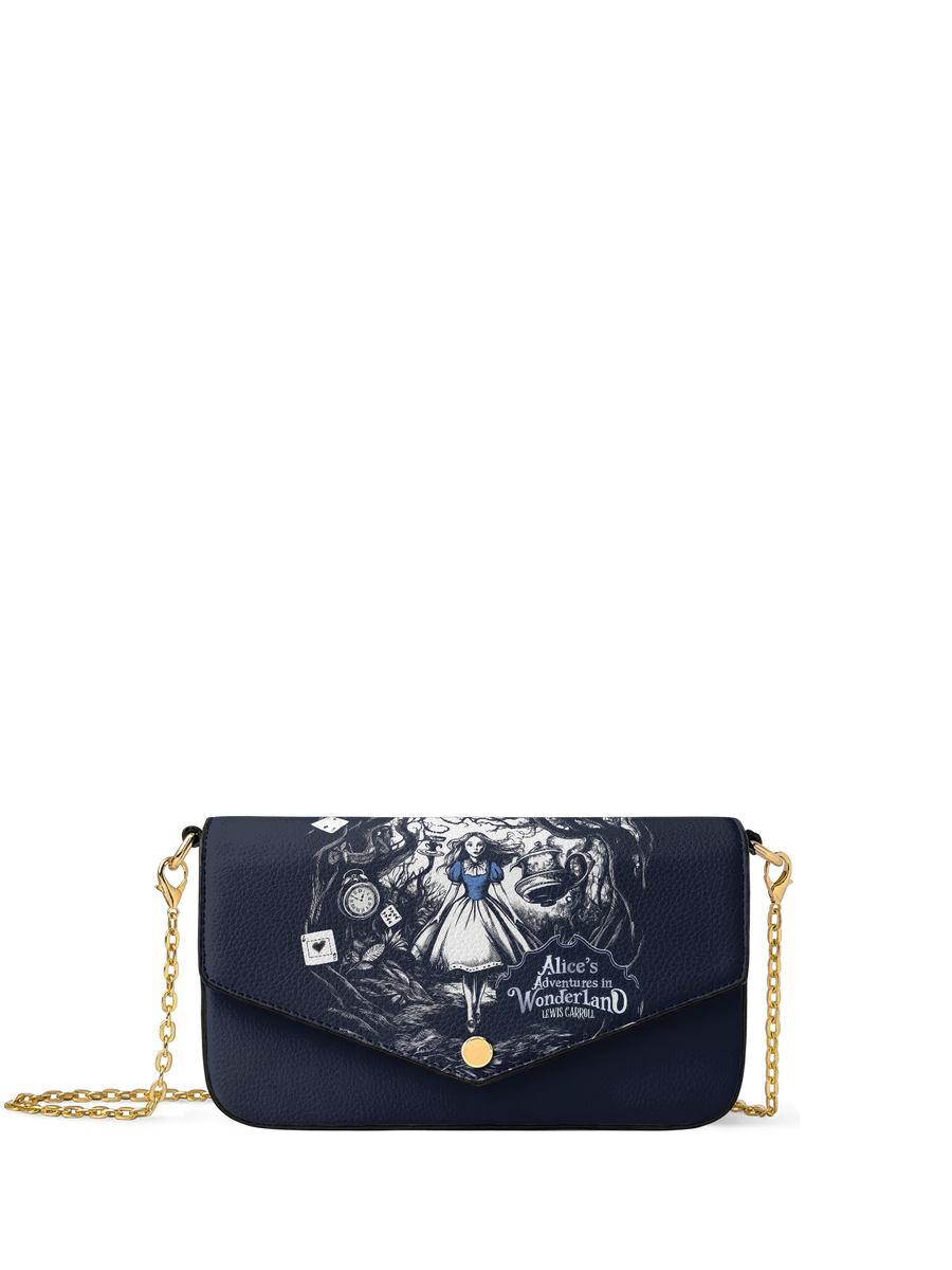 "Down The Rabbit Hole" Envelope Chain Crossbody Bag