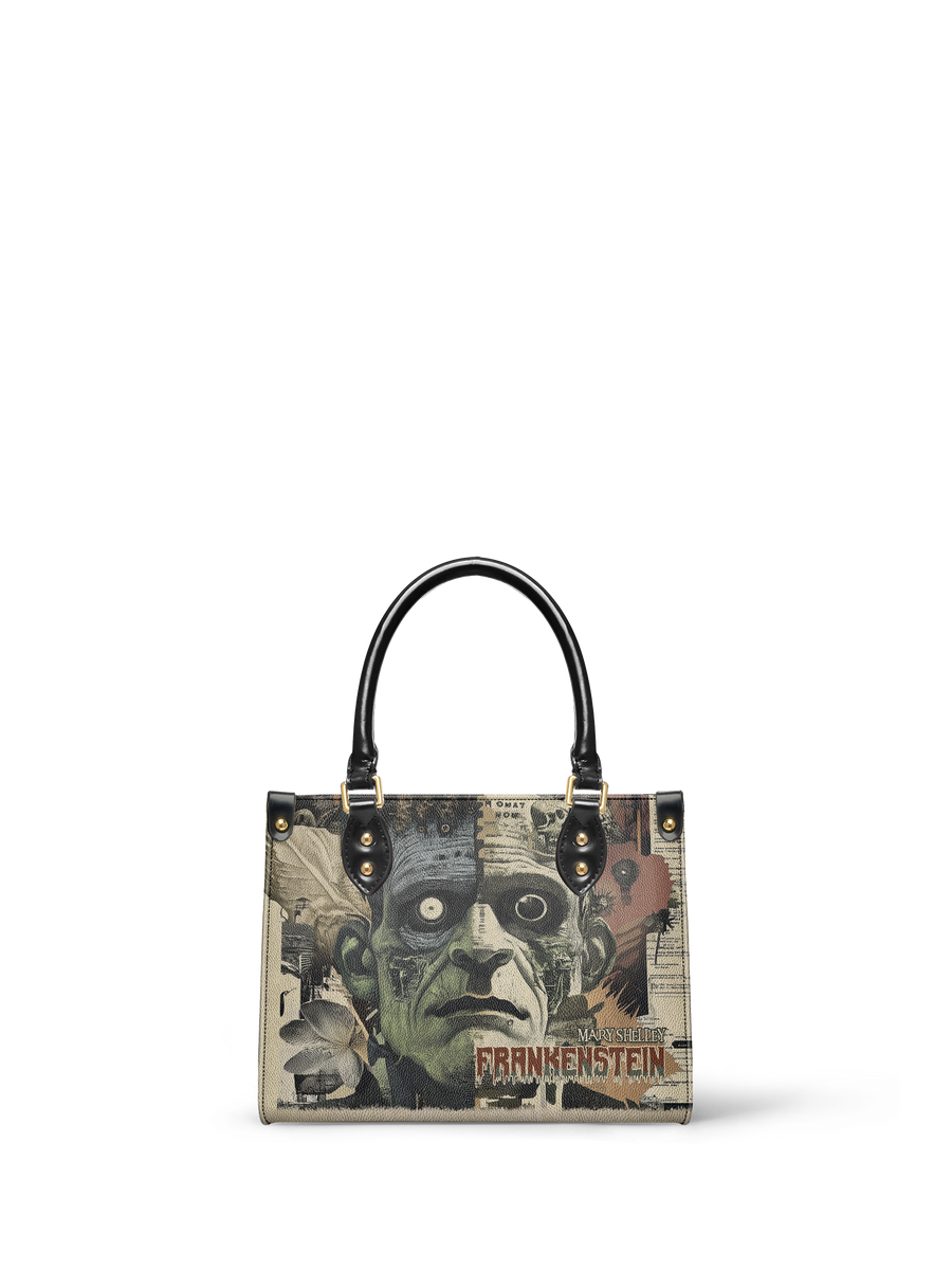 "Frankenstein" Old Parchment Small Leather Handbag