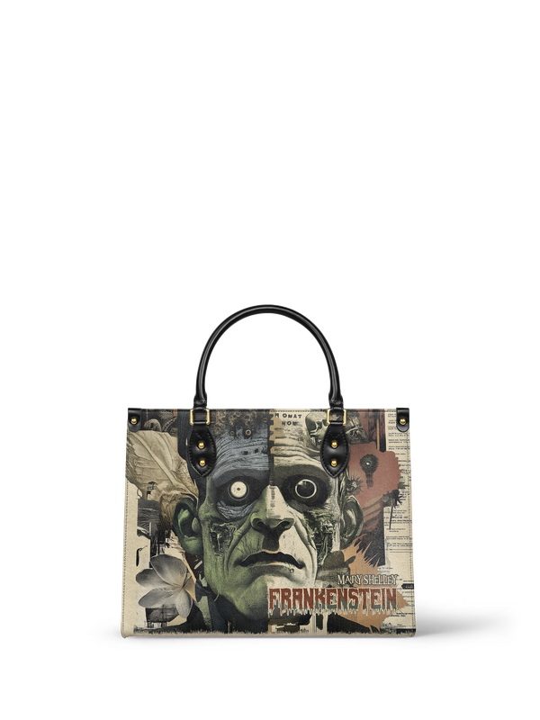 "Frankenstein" Old Parchment Leather Handbag