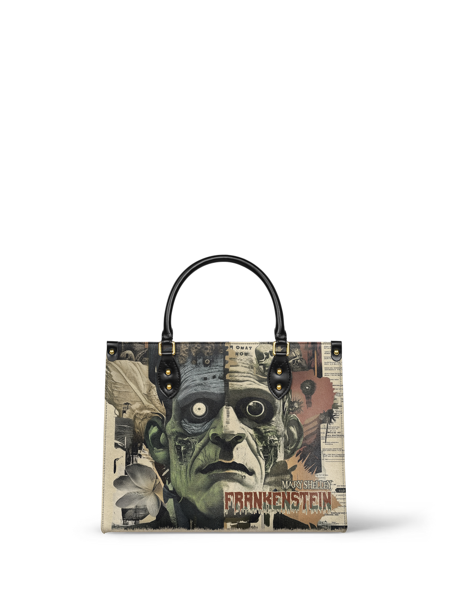 "Frankenstein" Old Parchment Leather Handbag