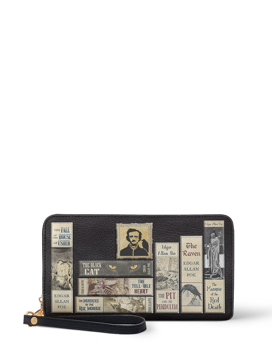 "Poe's Library" Ashen Black Wallet