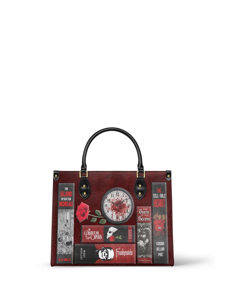 "The Crimson Codex" Leather Handbag