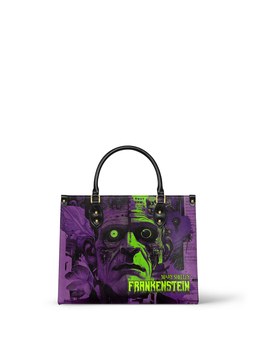 "Frankenstein" Lablight Violet Leather Handbag