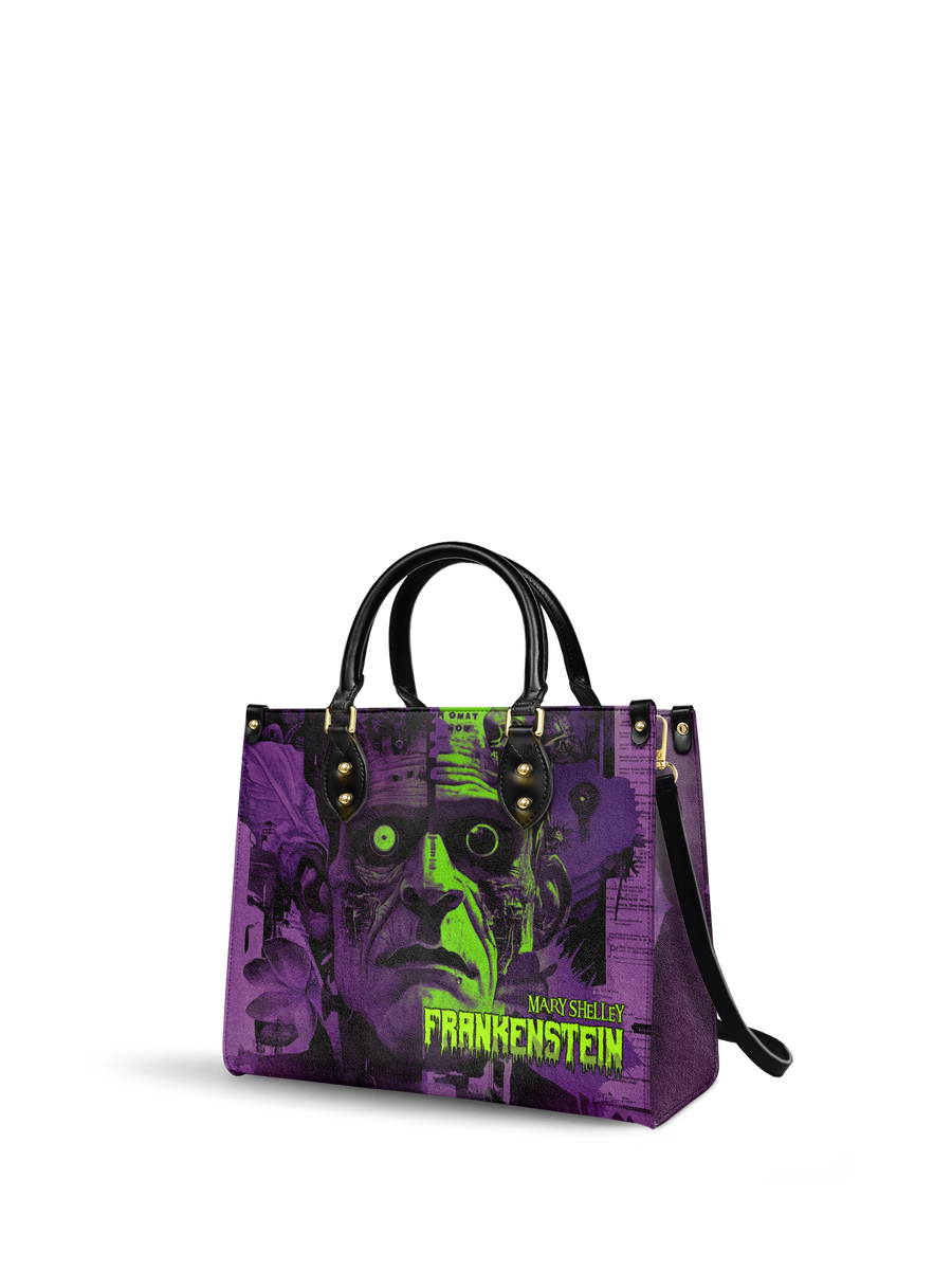"Frankenstein" Lablight Violet Leather Handbag