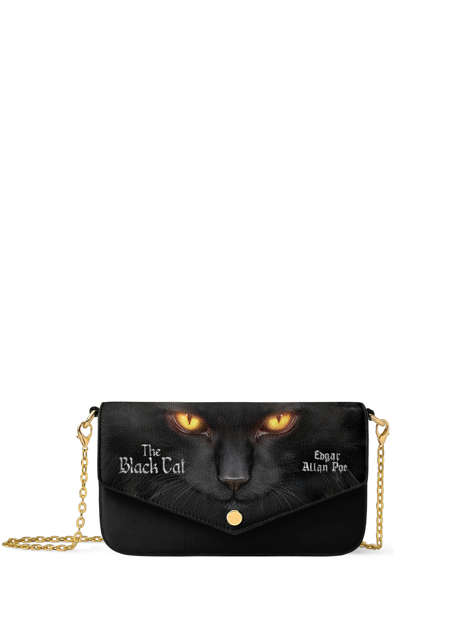 "The Black Cat" Envelope Chain Crossbody Bag