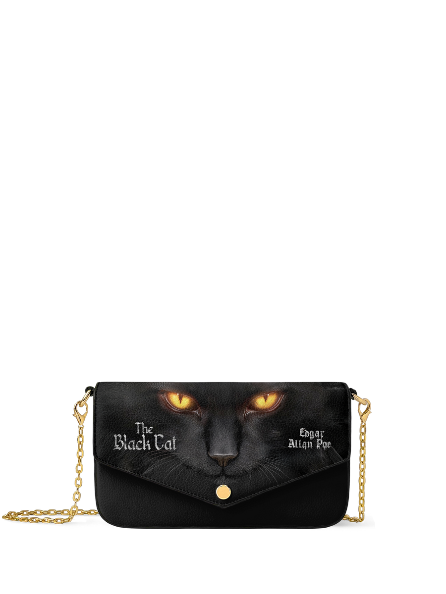 "The Black Cat" Envelope Chain Crossbody Bag