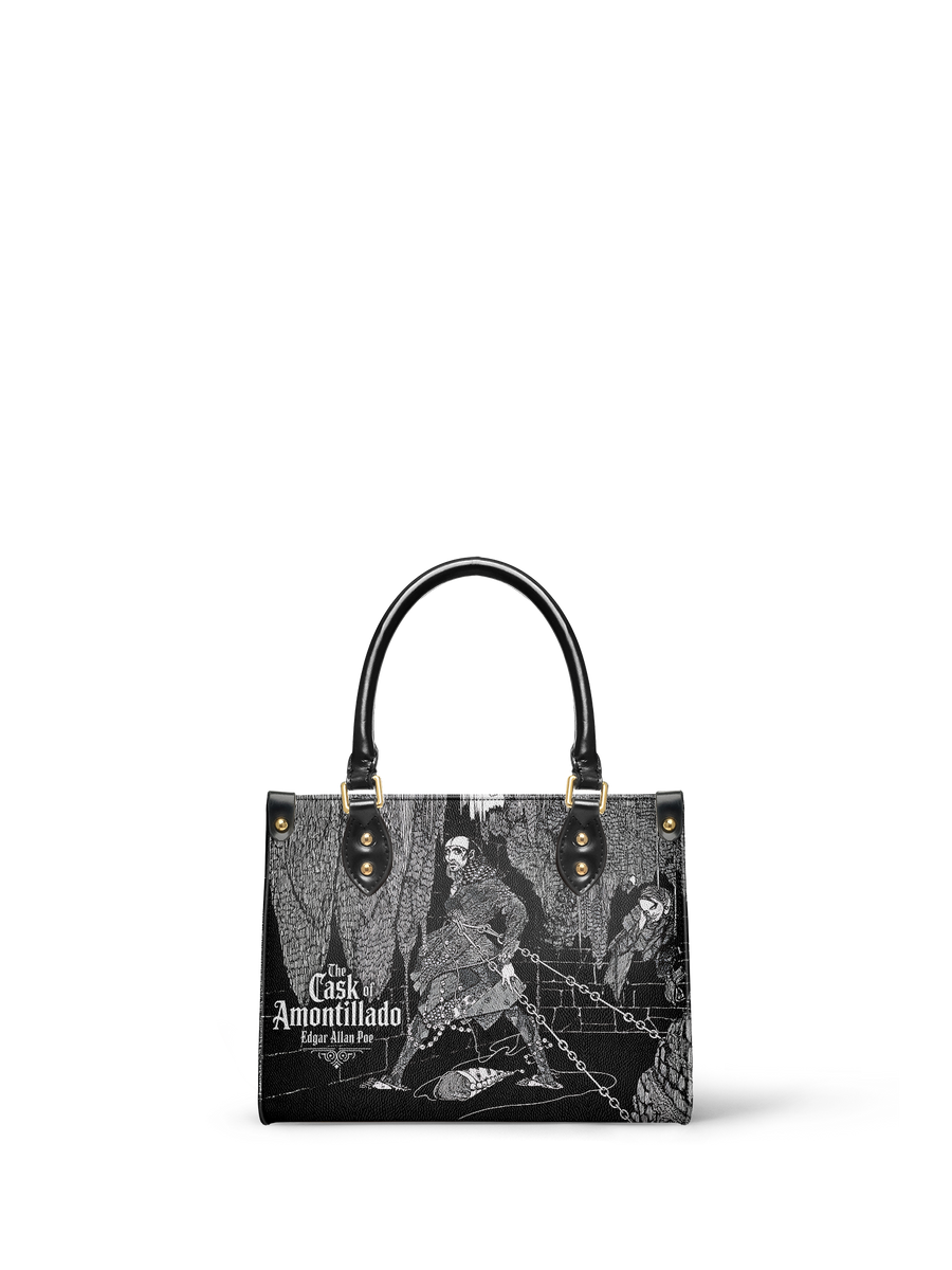 "The Cask Of Amontillado" Small Leather Handbag