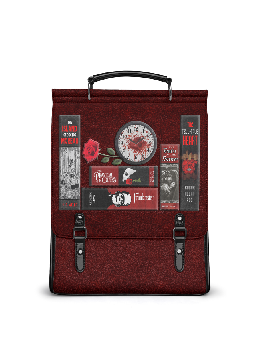 "The Crimson Codex" Leather Backpack
