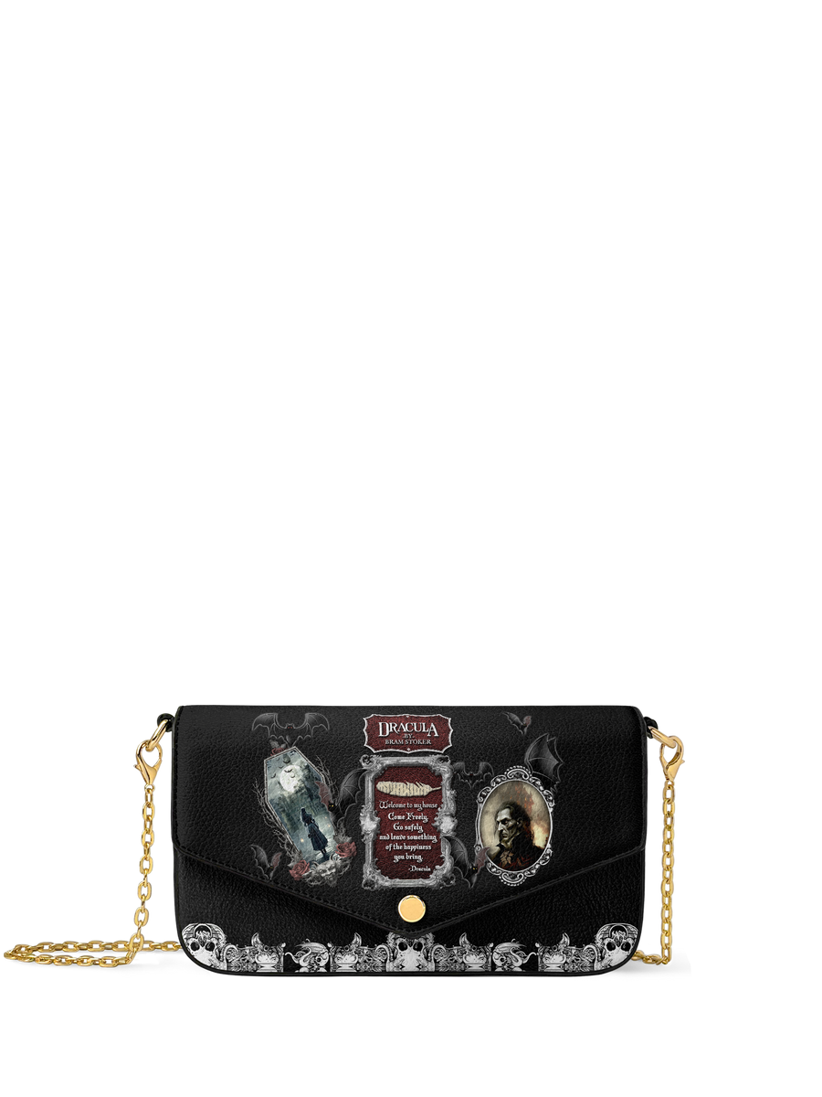 "The Dracula" Envelope Chain Crossbody Bag