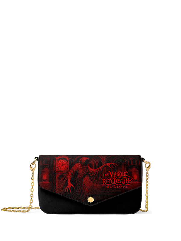"The Masque Of The Red Death" Envelope Chain Crossbody Bag