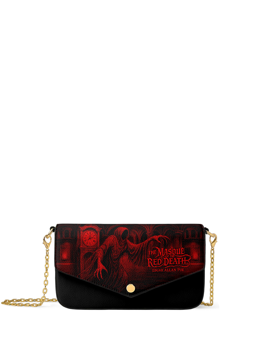 "The Masque Of The Red Death" Envelope Chain Crossbody Bag
