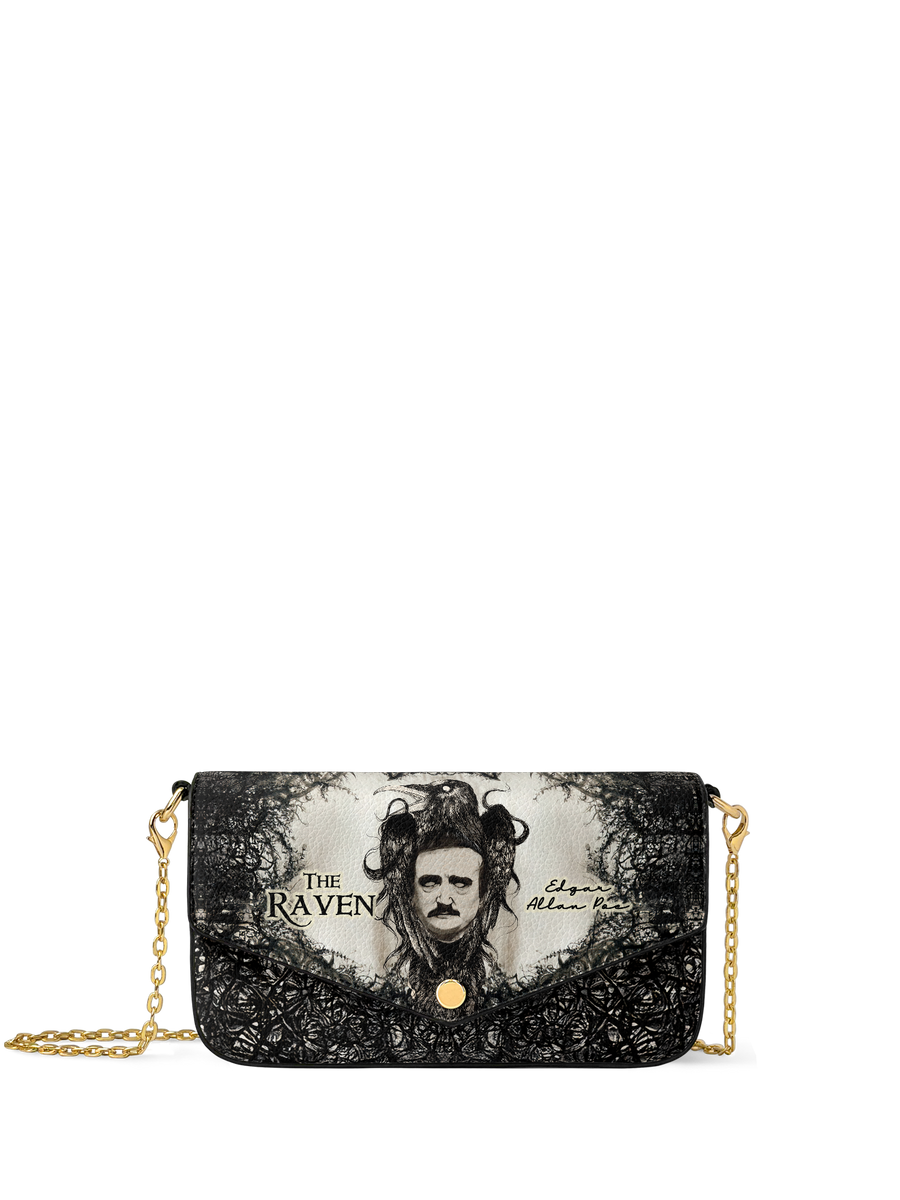 "The Raven" Envelope Chain Crossbody Bag