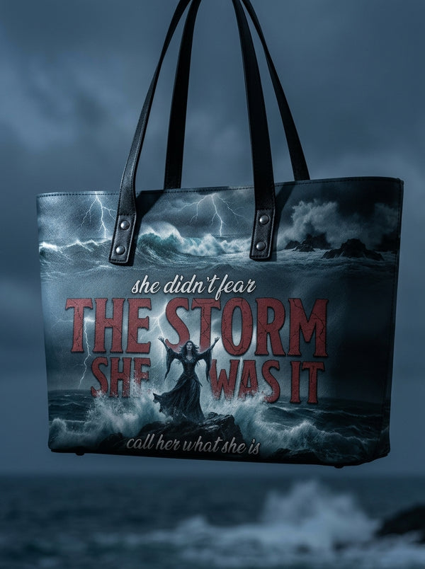"Beautiful Things Drown You" Siren Song Leather Tote Bag