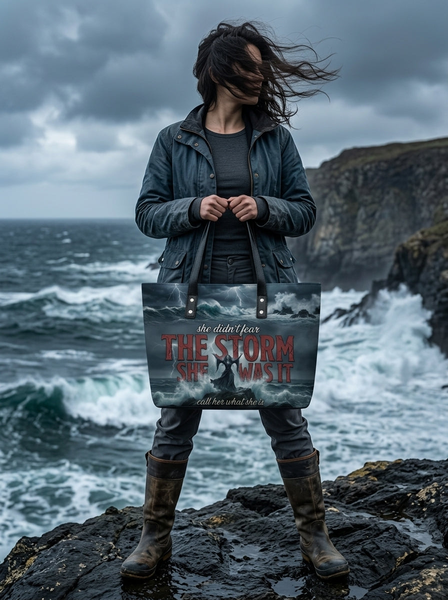 "Beautiful Things Drown You" Siren Song Leather Tote Bag